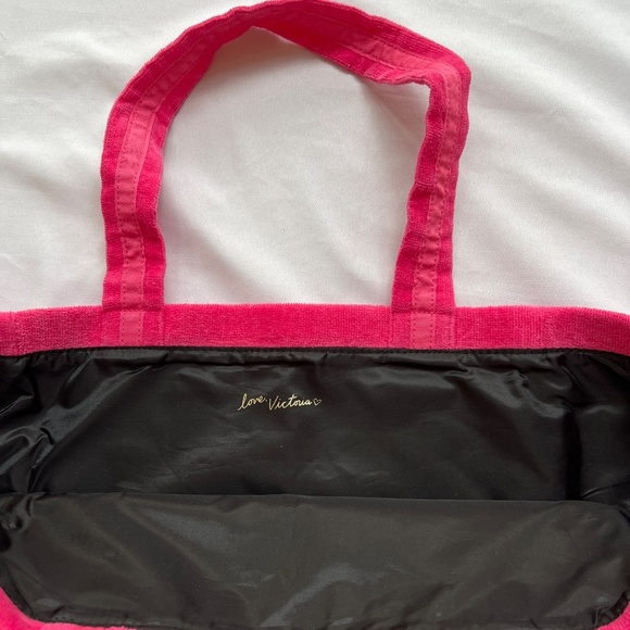 Victoria Secret Pink Terry Cloth Beach Gym Tote & Beach Blanket NWT - Picture 9 of 16